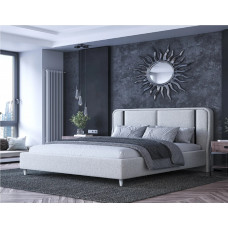 Кровать MILENA 180*200 (велюр Грэин 930/Профиль золото/венге) с ПМ