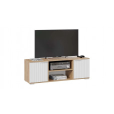 Гостиная Хилтон Тумба под ТВ Исп.2 (Дуб крафт золотой/Белый матовый)
