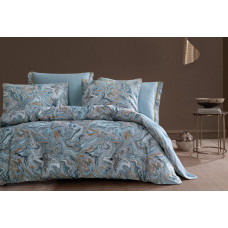 КПБ CIFT KISILIK XL VINA BASKILI KADIFE SATEN NEVRESIM TAKIMI - MINT