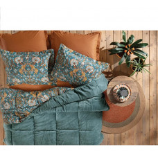 КПБ TEK KISILIK MADIE TRIOLA SET - ZUMRUT YESILI