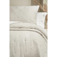 Покрывало CIFT KISILIK LORAS KETEN YATAK ORTUSU SETI - BEYAZ