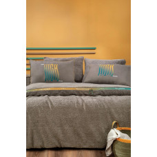 КПБ TEK KISILIK COVERME HIGH BATTANIYE NEVRESIM TAKIMI - KAHVERENGI