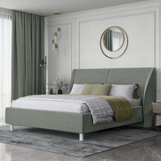 Кровать MADISON 180*200 (велюр Тедди 008/венге)  без ПМ Кат.5
