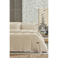 КПБ CIFT KISILIK PLAIN RANFORCE YIKAMALI NEVRESIM TAKIMI - BEJ