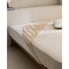 Простыня на резинке 180X200 EXP PLAIN RANFORCE ENZIM YIKAMALI LASTIKLI CARSAF - BEJ