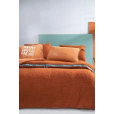 КПБ TEK KISILIK COVERME BOX BATTANIYE NEVRESIM TAKIMI - KIREMIT