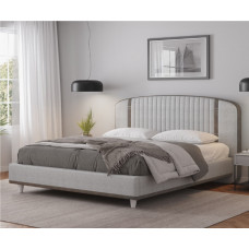 Кровать Vivien 180*200 (велюр Брабус 15/венге/Пряжка серебро/Рамка велюр Таймлесс 524) с ПМ