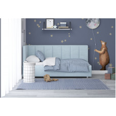 Кровать QUADRA 90*200 (велюр Teddy 325) с ПМ, Кат.5