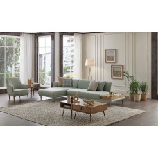 Диван угловой левый HELIS 2LI SOL SEHPALI MODUL 3044 (MINT)