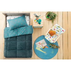 КПБ TEK KISILIK ATLANTA TRIOLA SET - YESIL