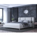 Кровать MILENA 180*200 (велюр Грэин 992/профиль черный/венге) с ПМ