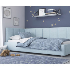 Кровать QUADRA 90*200 (велюр Грэин 995) с ПМ