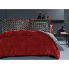 КПБ CIFT KISILIK MILLIE TRIOLA SET - KIRMIZI