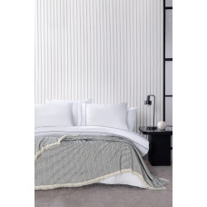 КПБ CIFT KISILIK FLOEL KREP NERVURLU NEVRESIM TAKIMI - GRI