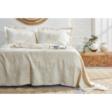 Покрывало CIFT KISILIK BELINDA MUSLIN PIKE YATAK ORTUSU TAKIMI - VIZON