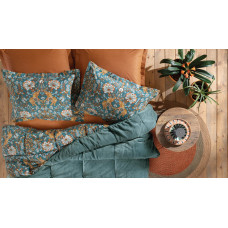 КПБ CIFT KISILIK MADIE TRIOLA SET - ZUMRUT YESILI