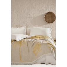 Покрывало CIFT KISILIK BECKETT KETEN YATAK ORTUSU - SAFRAN