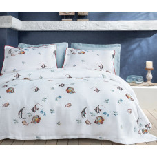 КПБ CIFT KISILIK ELLA TENCEL PIKE TAKIMI - MAVI