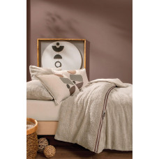 КПБ CIFT KISILIK COVERME STONE BATTANIYELI NEVRESIM TAKIMI - BEJ