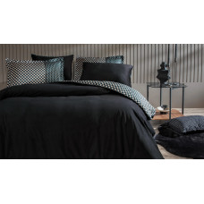 КПБ CIFT KISILIK XL BRONTE KADIFE SATEN NEVRESIM TAKIMI - SIYAH