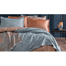 КПБ CIFT KISILIK 8 PARCA FALL WINTER SETI FAYEL - TURUNCU