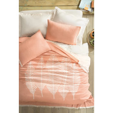 Покрывало CIFT KISILIK FOLIUM MUSLIN PIKE YATAK ORTUSU SETI - BLUSH